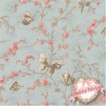 aqua quiltstof papillon